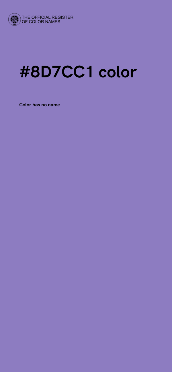 #8D7CC1 color image