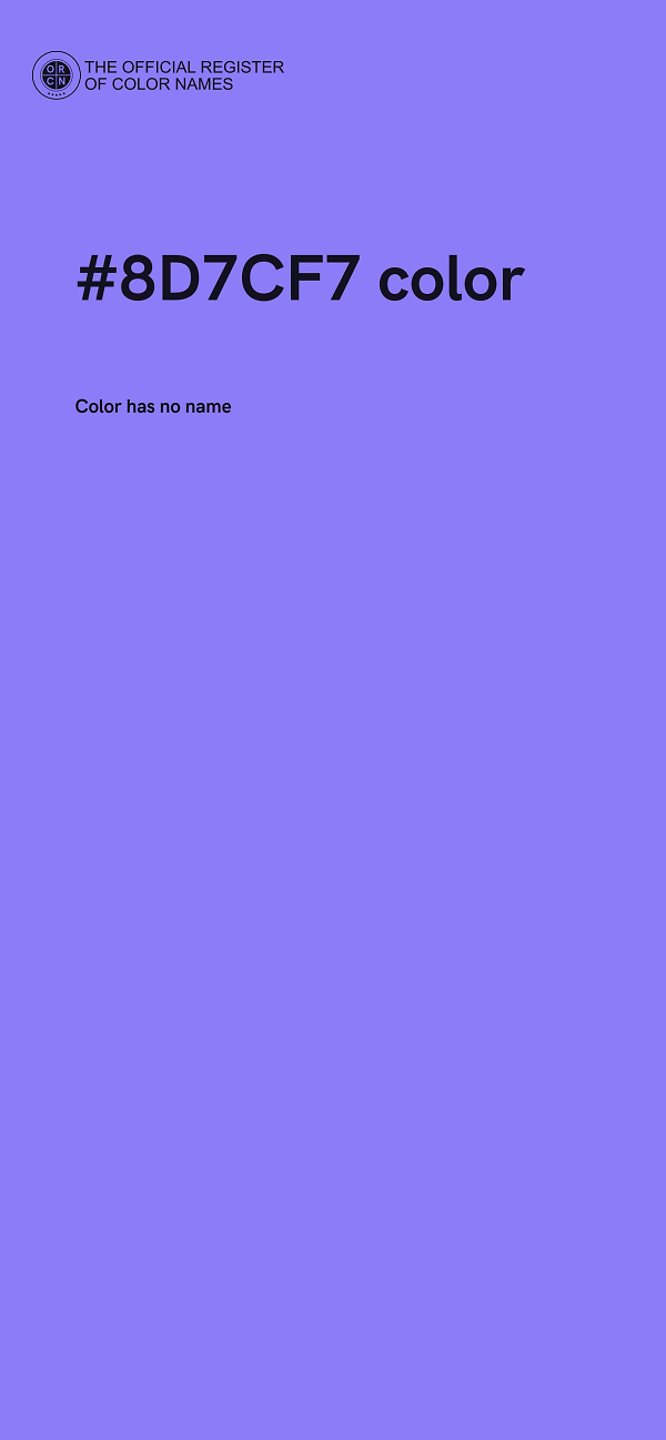 #8D7CF7 color image