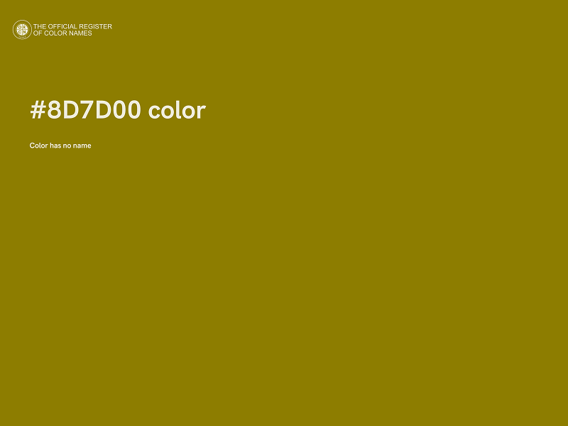 #8D7D00 color image