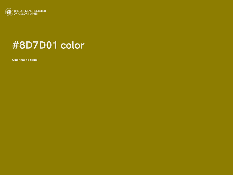 #8D7D01 color image