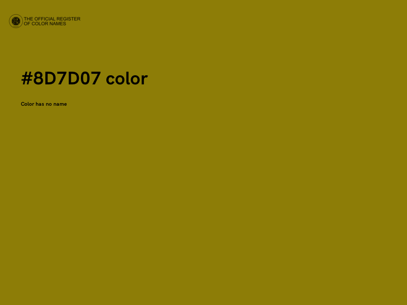 #8D7D07 color image