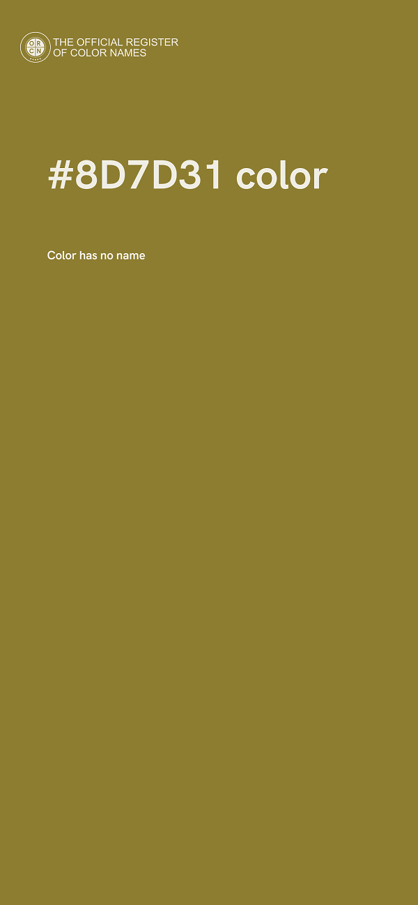 #8D7D31 color image