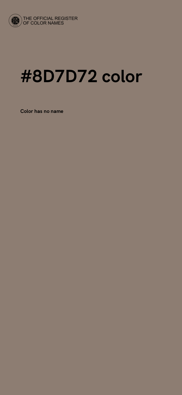 #8D7D72 color image