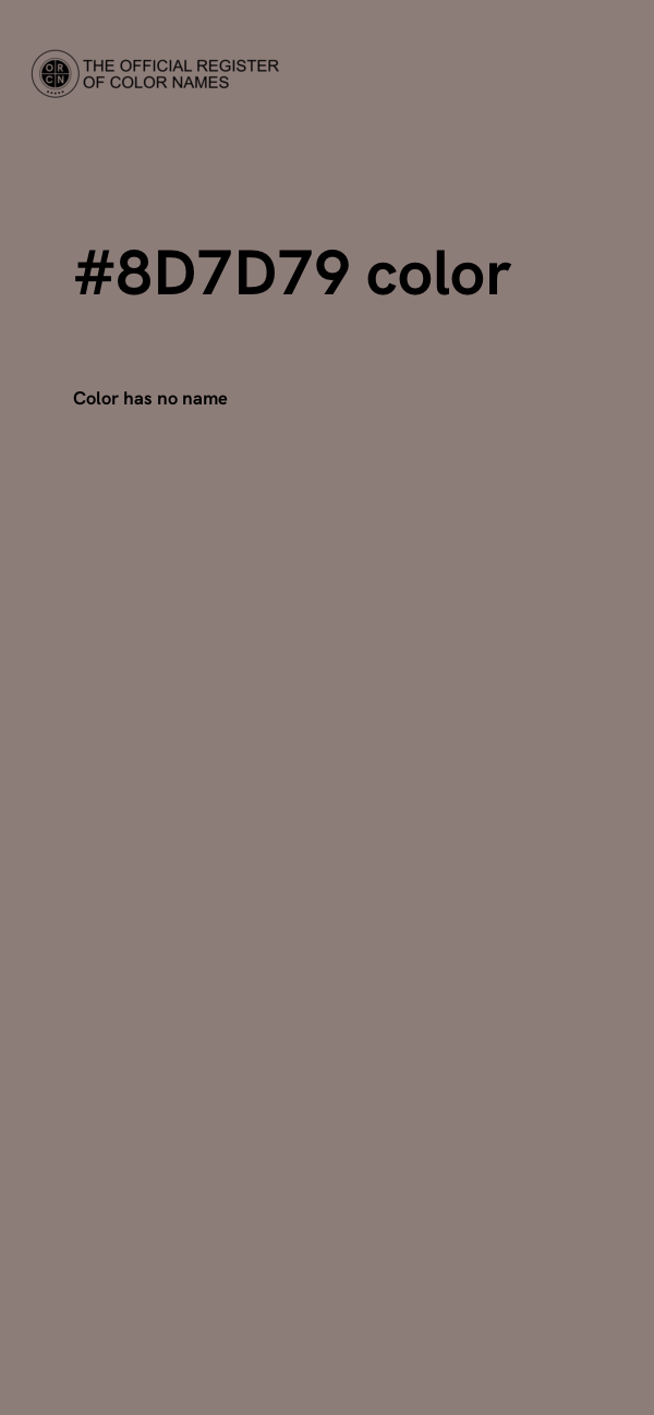 #8D7D79 color image