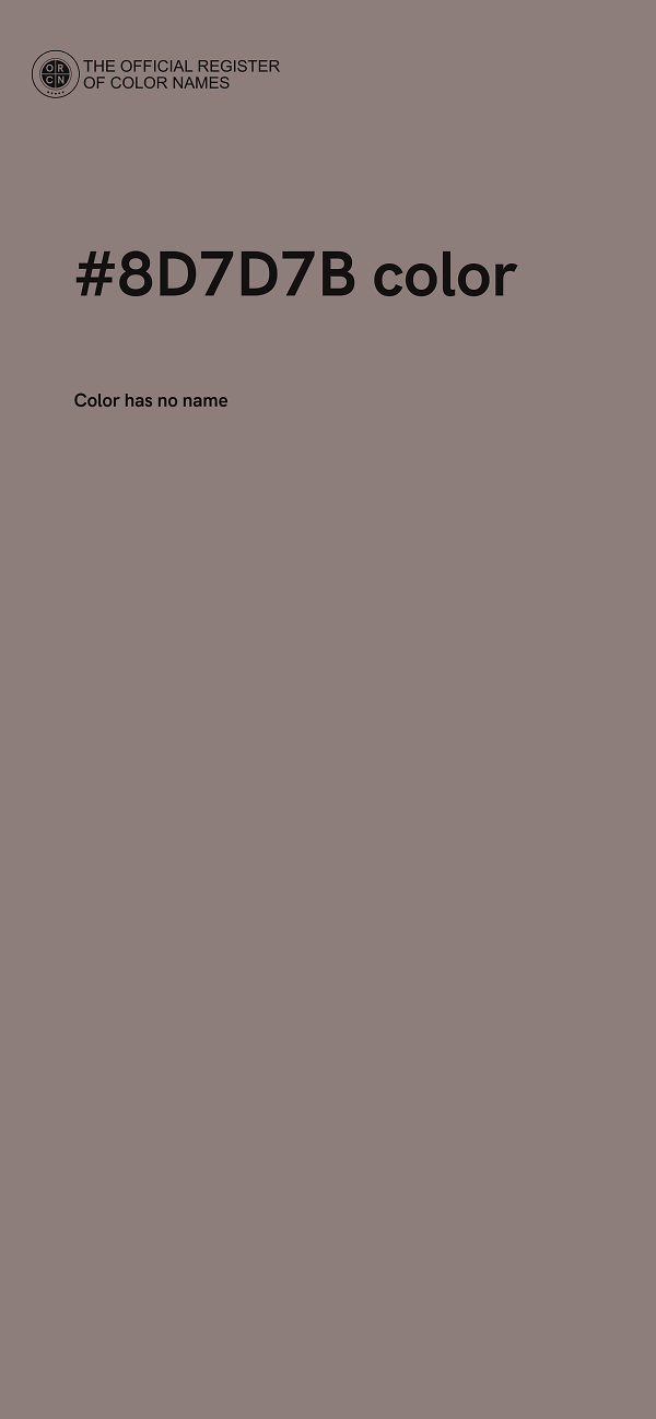 #8D7D7B color image