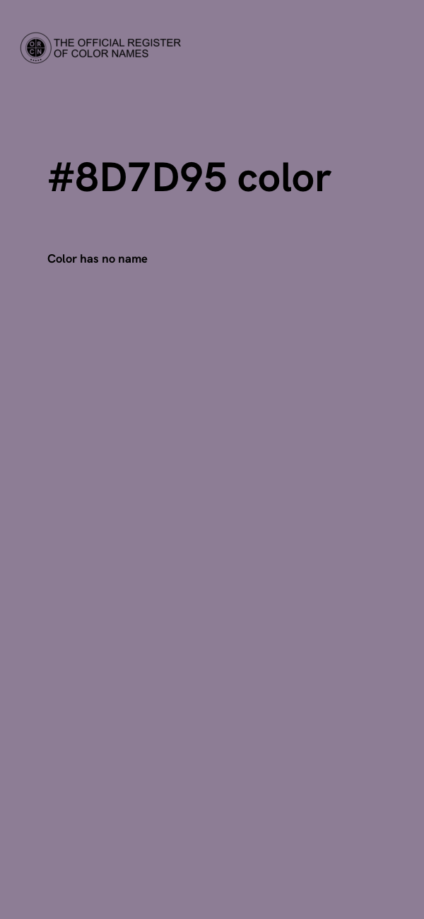 #8D7D95 color image