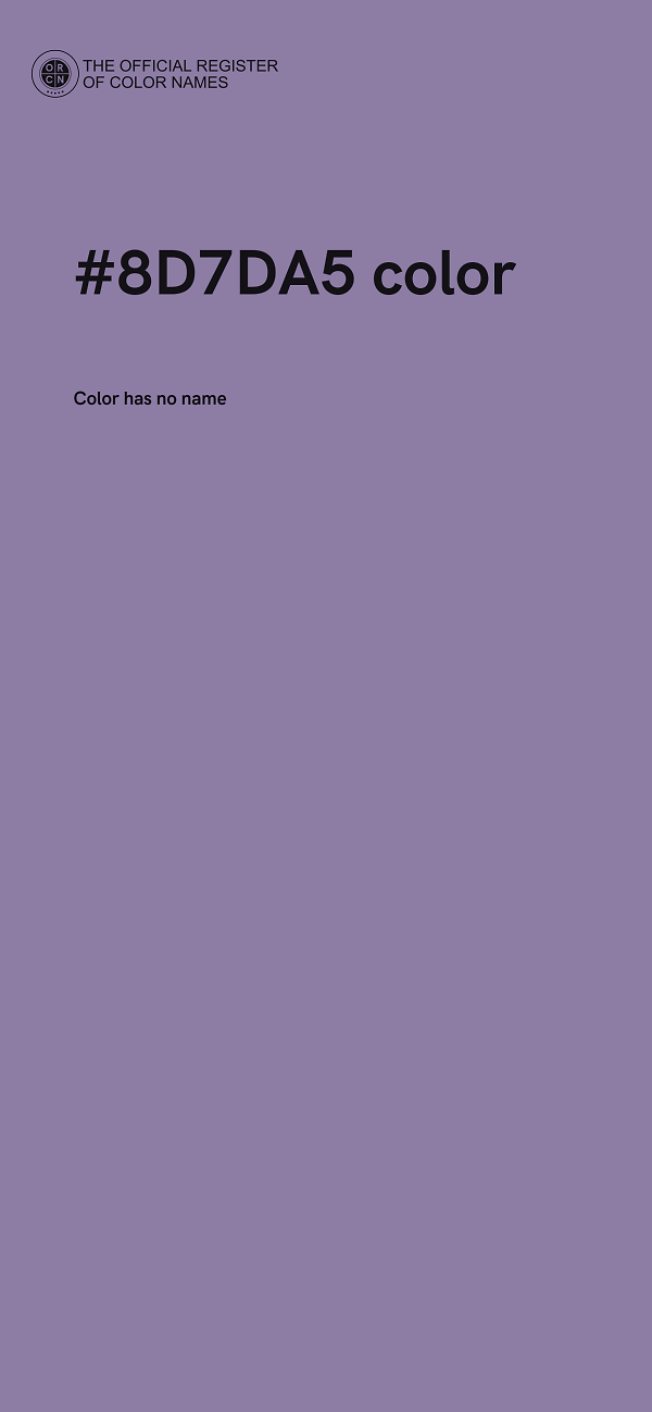 #8D7DA5 color image