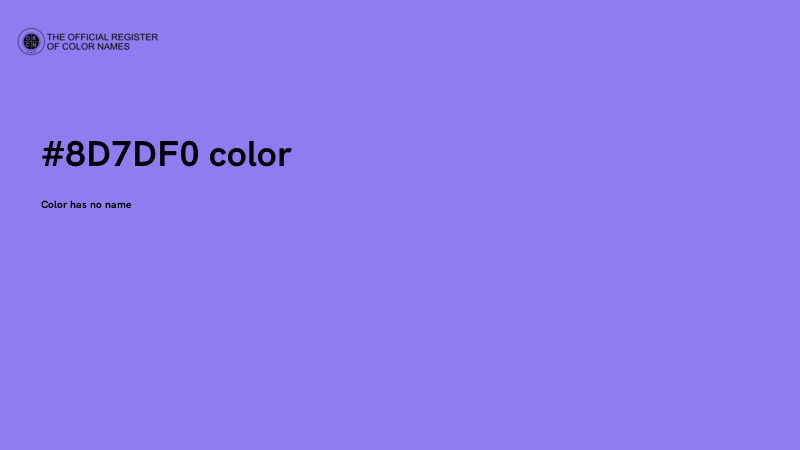 #8D7DF0 color image