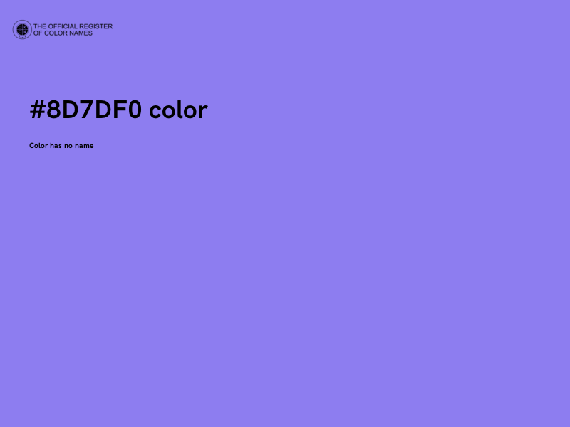 #8D7DF0 color image