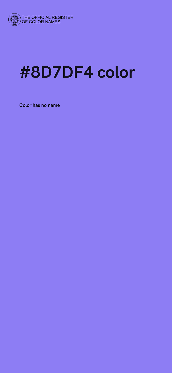 #8D7DF4 color image