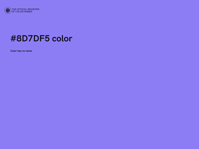 #8D7DF5 color image