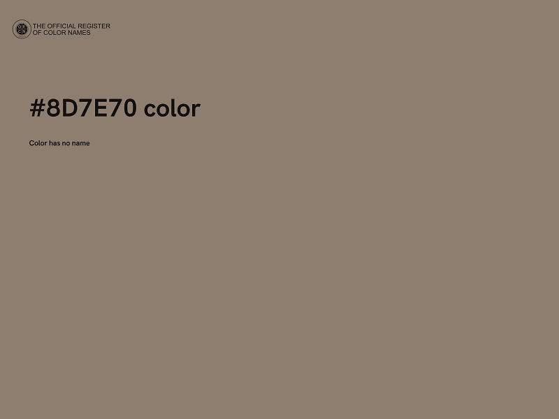 #8D7E70 color image