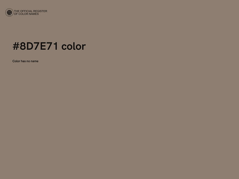 #8D7E71 color image