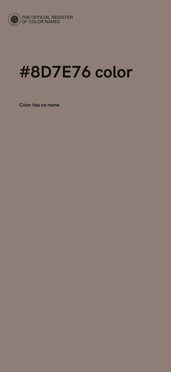 #8D7E76 color image