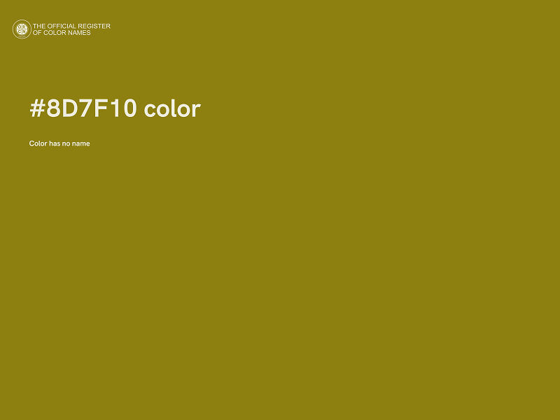 #8D7F10 color image