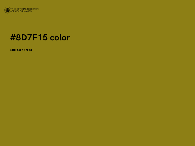 #8D7F15 color image
