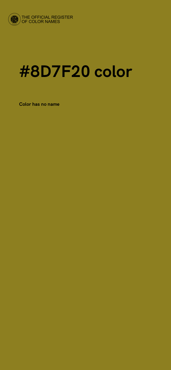 #8D7F20 color image