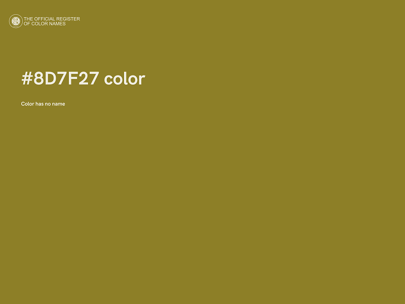 #8D7F27 color image