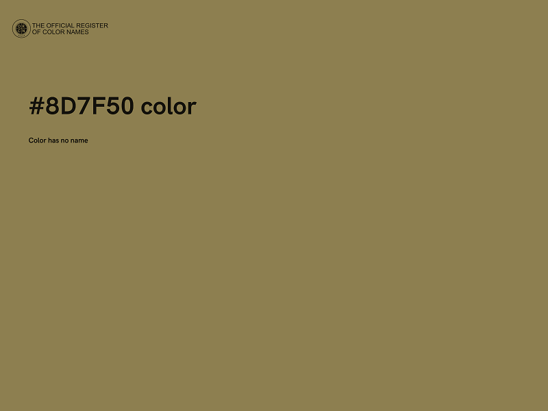 #8D7F50 color image