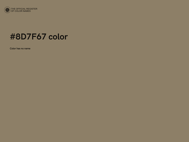 #8D7F67 color image