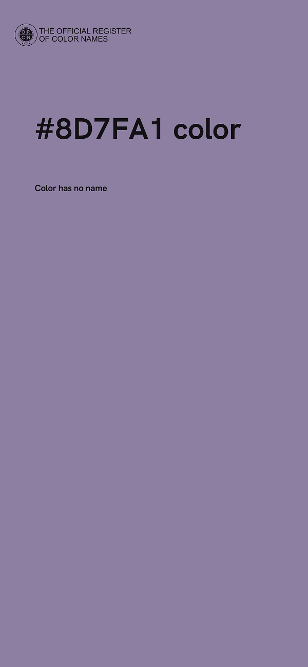 #8D7FA1 color image