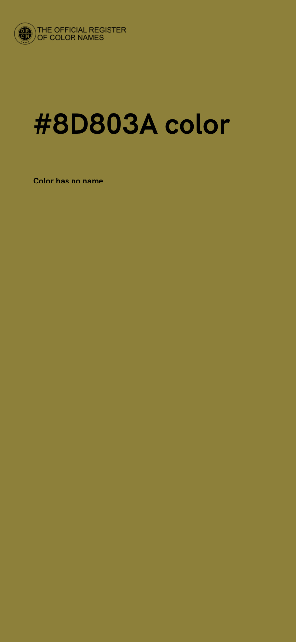 #8D803A color image