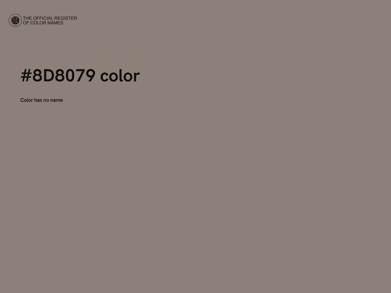 #8D8079 color image