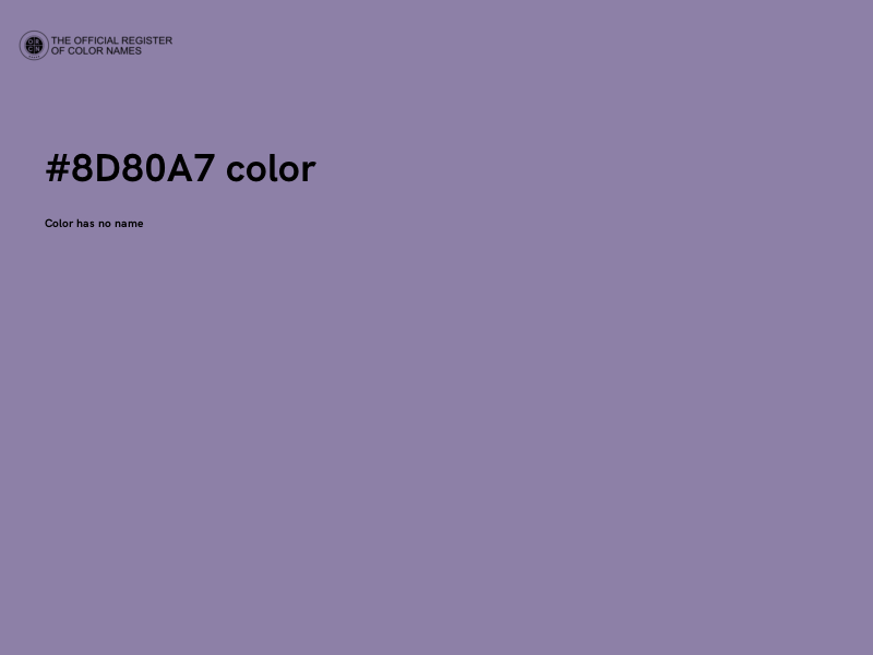#8D80A7 color image