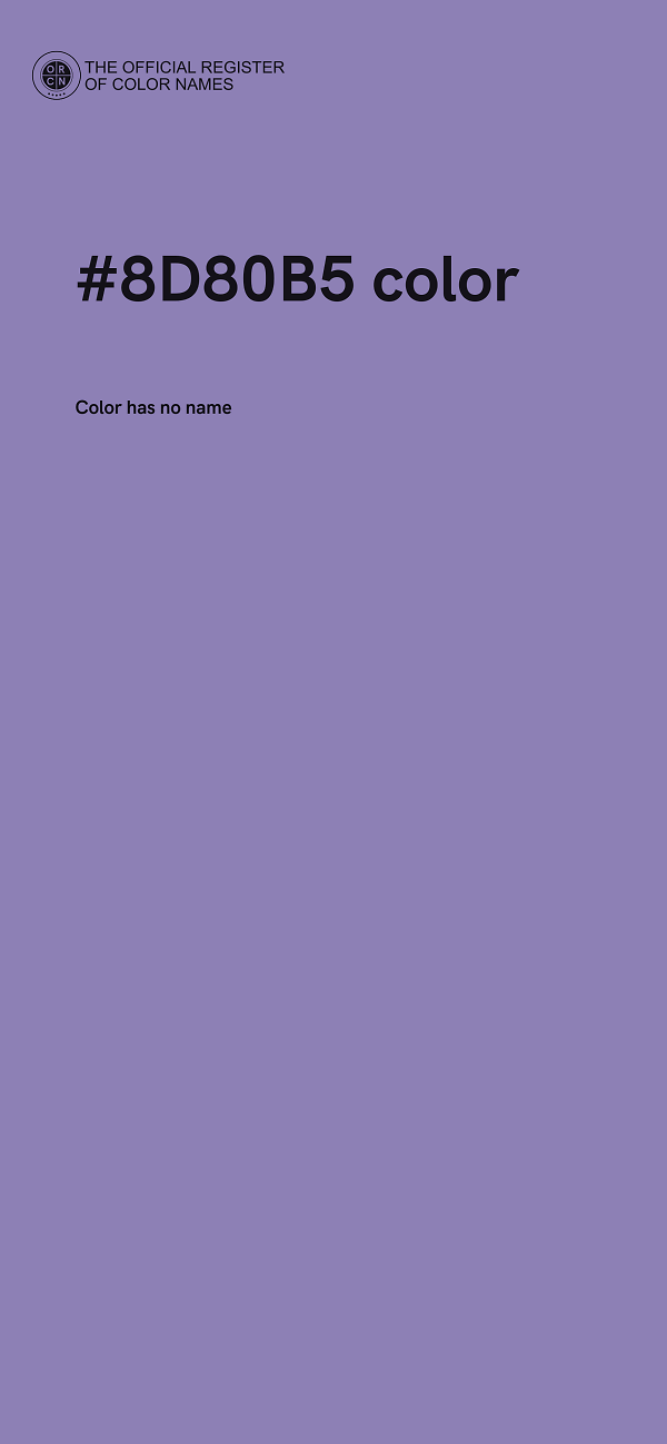 #8D80B5 color image