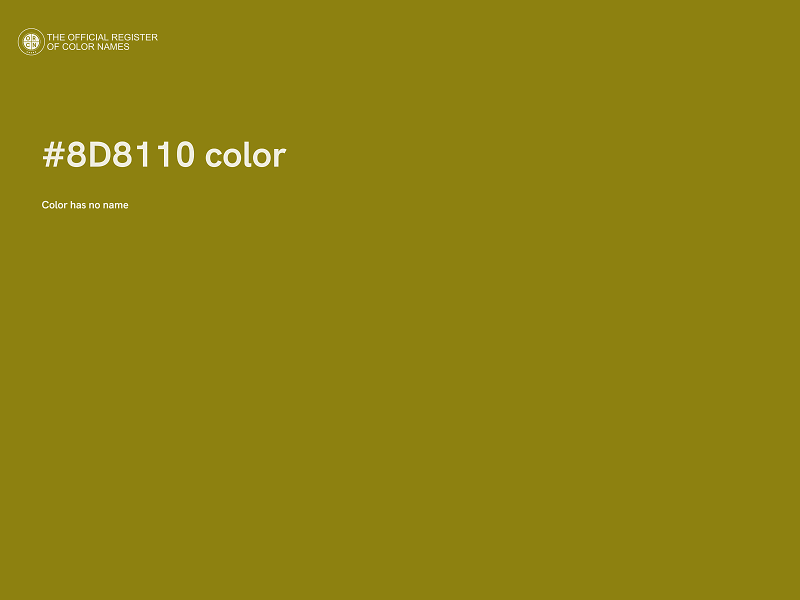 #8D8110 color image