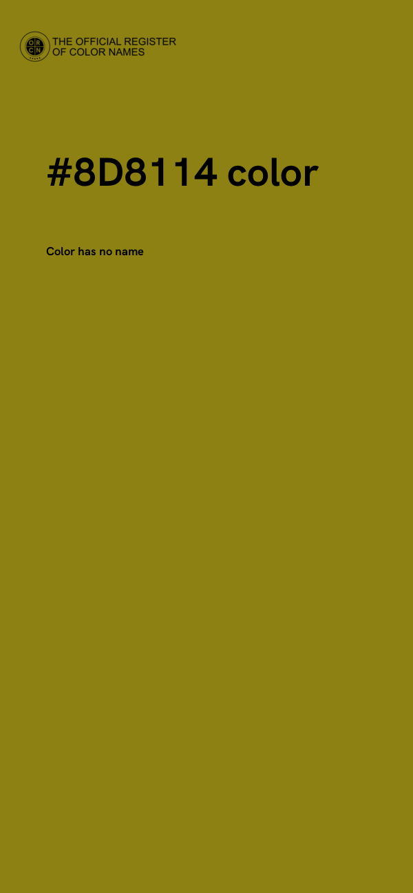#8D8114 color image
