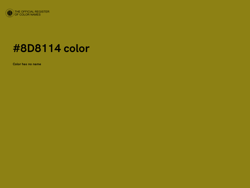 #8D8114 color image
