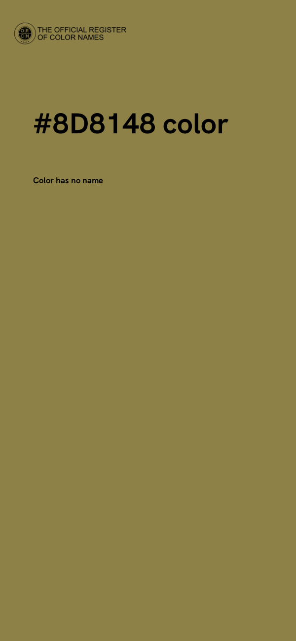 #8D8148 color image