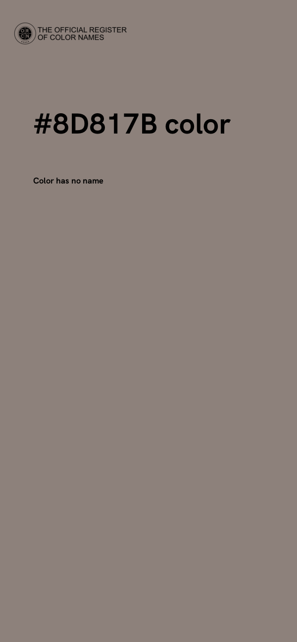 #8D817B color image