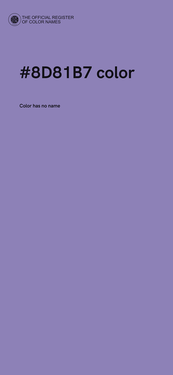 #8D81B7 color image