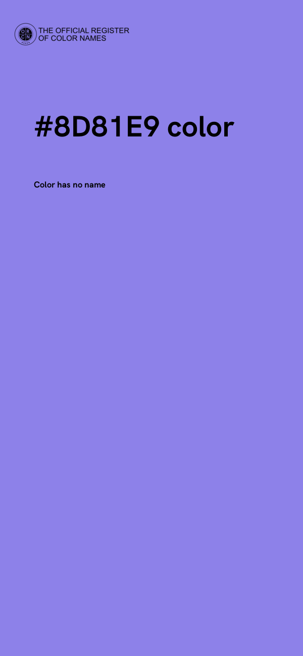#8D81E9 color image