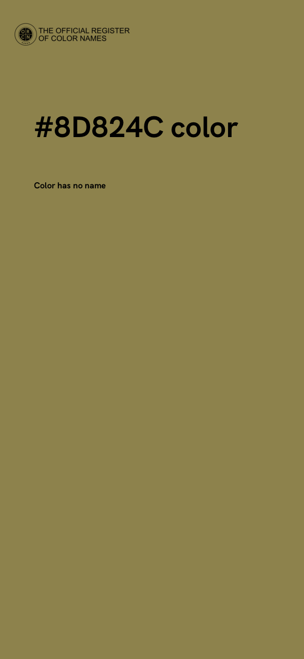 #8D824C color image