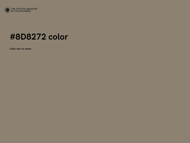 #8D8272 color image