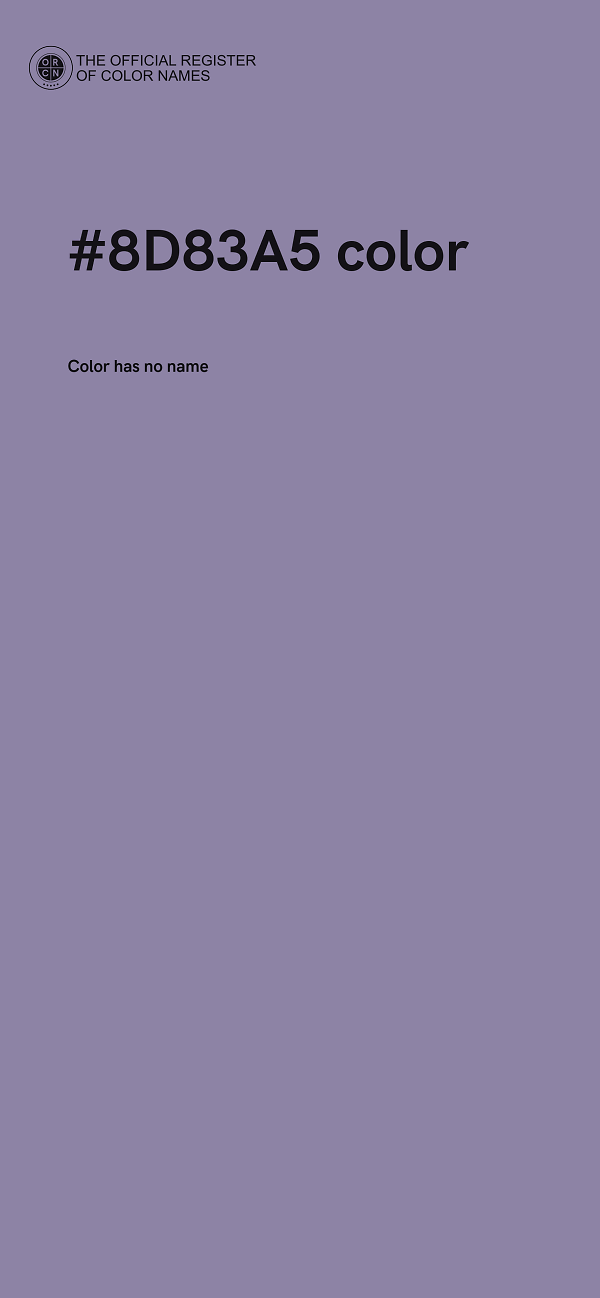 #8D83A5 color image
