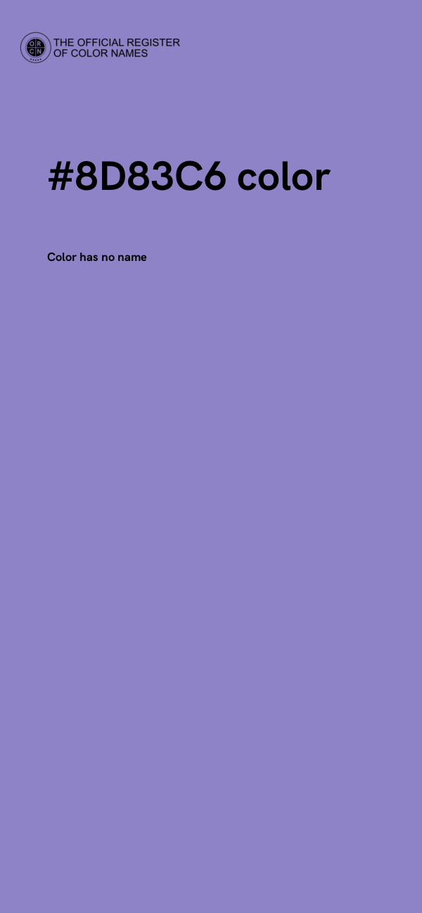 #8D83C6 color image