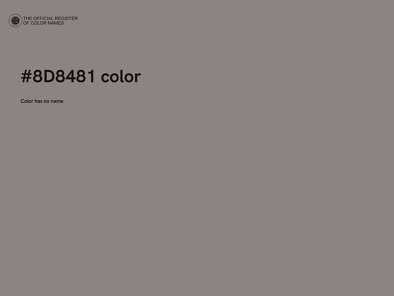 #8D8481 color image