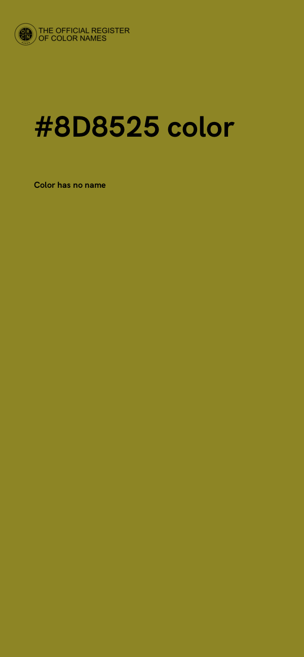#8D8525 color image