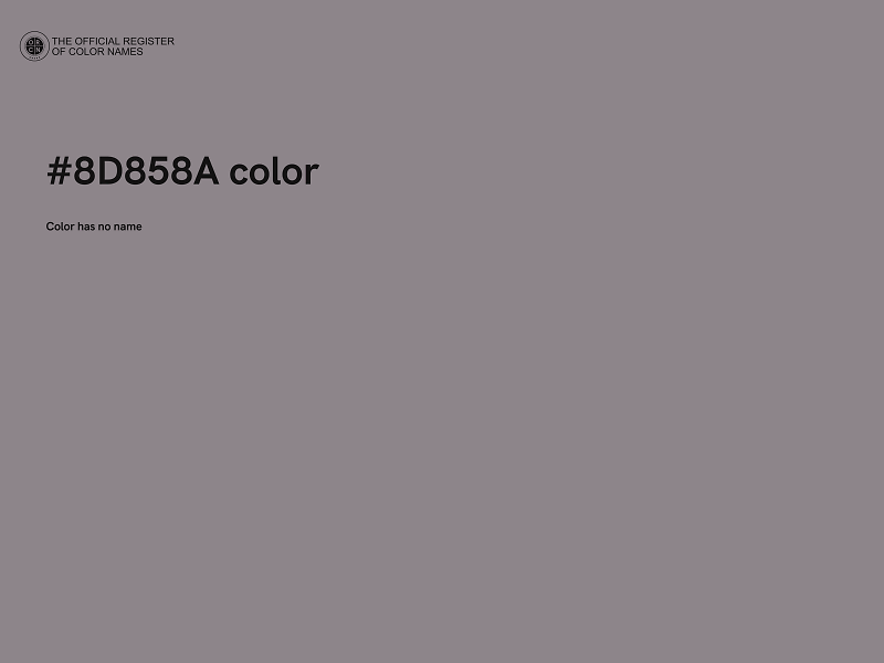 #8D858A color image