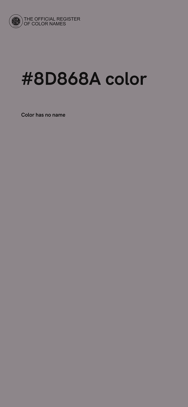 #8D868A color image