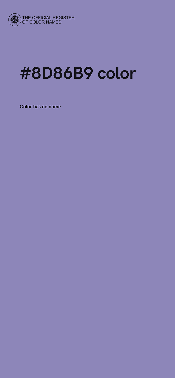 #8D86B9 color image
