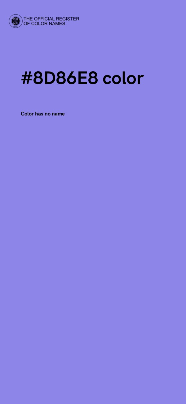 #8D86E8 color image