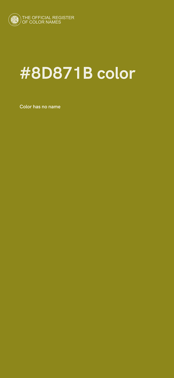 #8D871B color image