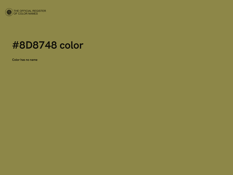 #8D8748 color image