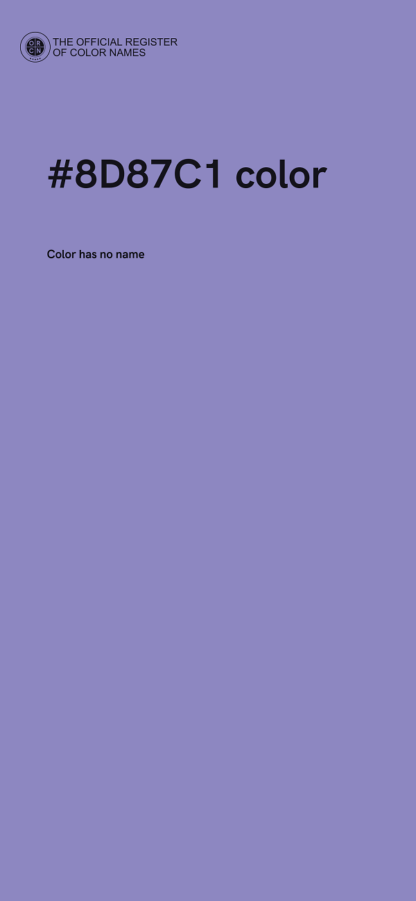 #8D87C1 color image