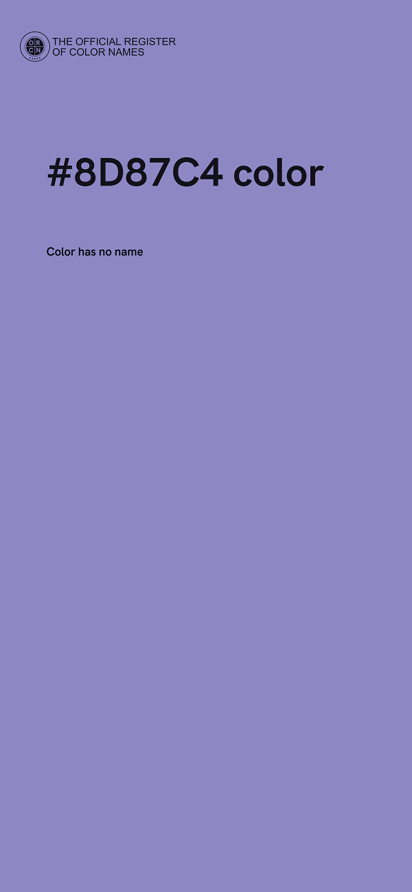 #8D87C4 color image